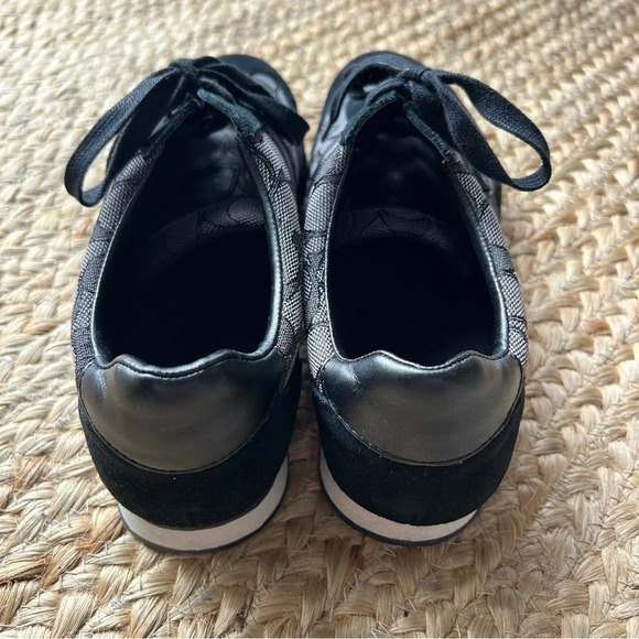 COACH Jacquard Black Suede Kelson Lace Up Sneakers Outline Signature / Size 8.5 - Picture 8 of 12